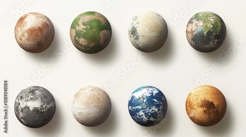 Wallpaper Mural realistic planetary landscapes, including textures and unique surface features. Torontodigital.ca