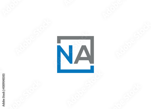 NA logo design with vector icon template