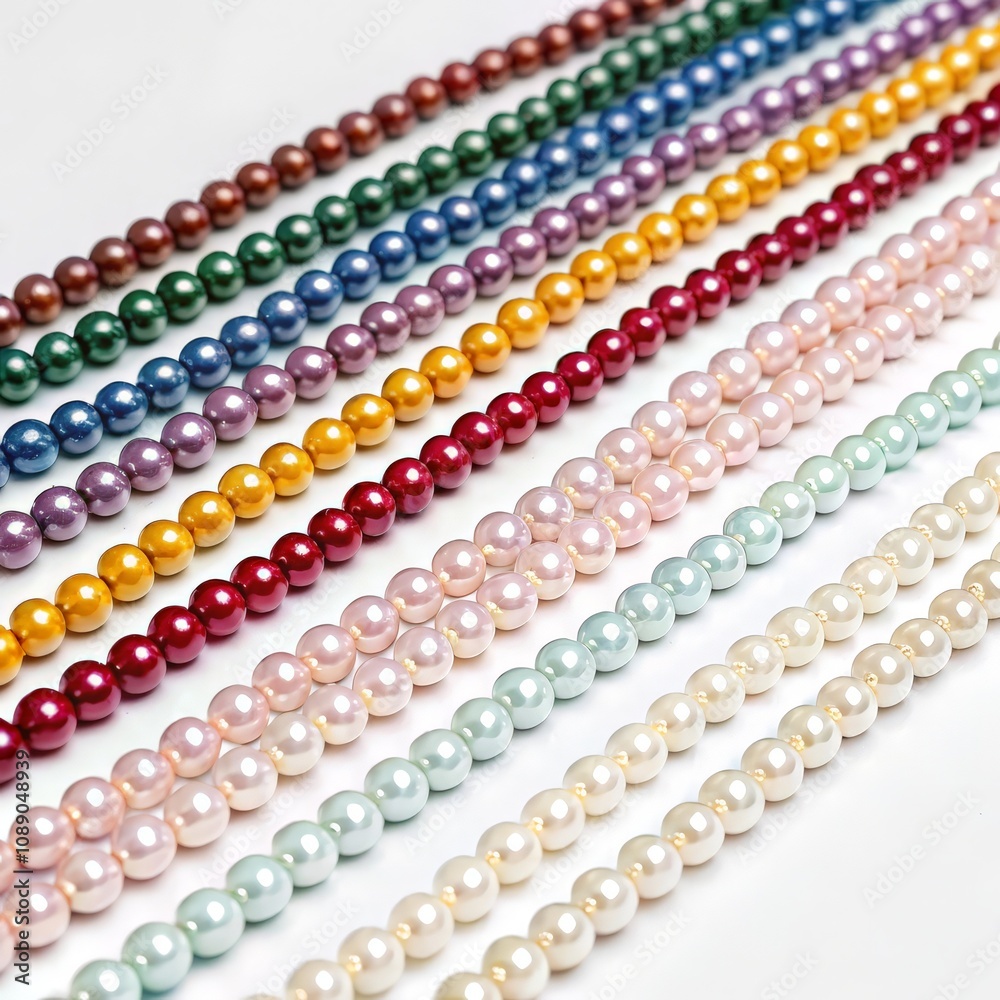 beads on white background beads on white background