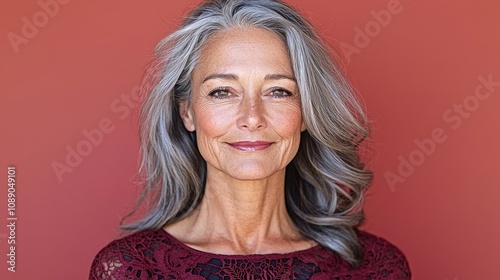 Radiant confidence celebrating the beauty of aging with grace and style in portrait photography