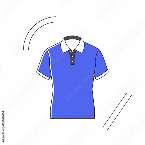 Polo shirt icon, white background