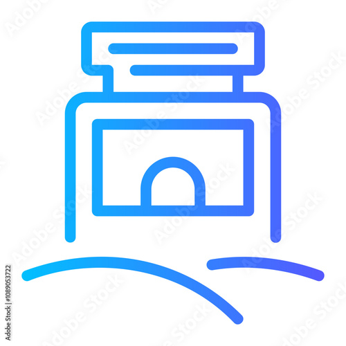 ticket box gradient icon