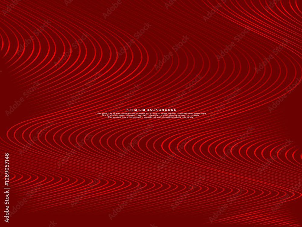 High contrast shiny gradient dark red curved stripes background. Abstract technology graphic banner design. Vector corporate background. High contrast shiny gradient dark red curved stripes background. Abstract technology graphic banner design. Vector corporate background.