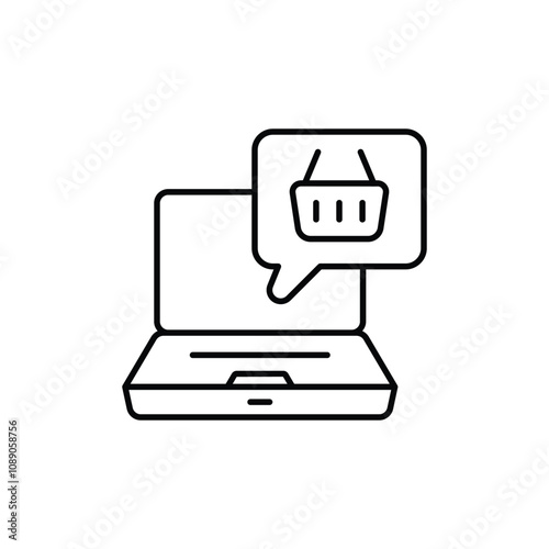 Digital Shopping vector icon