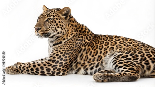 leopard isolated on white background