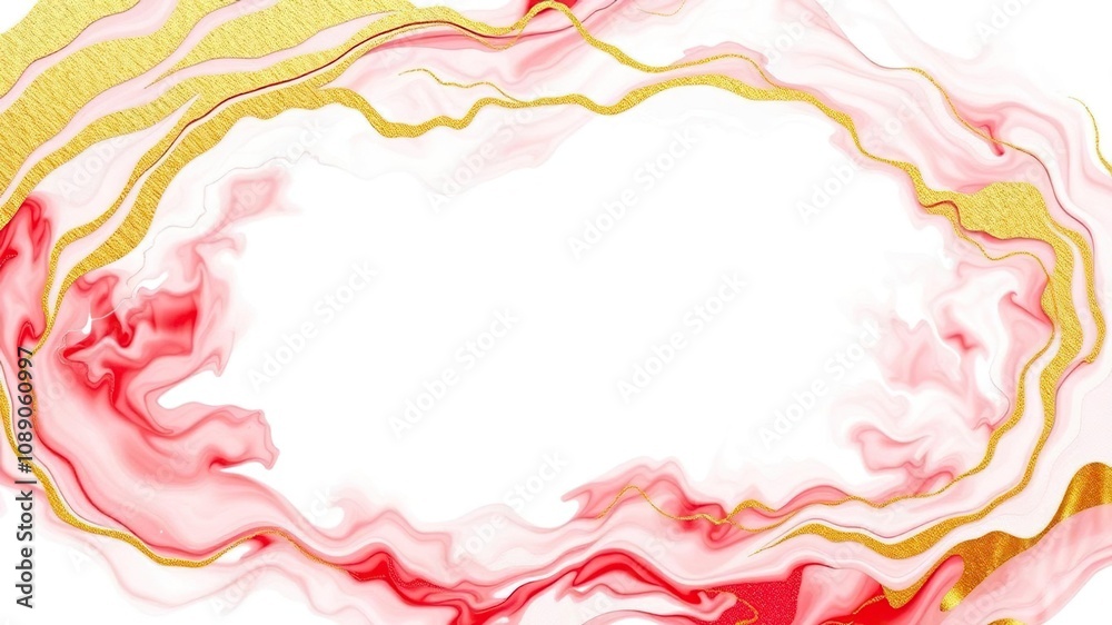 Abstract background with swirling white gold and red ink colors, stylized art, swirling colors Abstract background with swirling white gold and red ink colors, stylized art, swirling colors