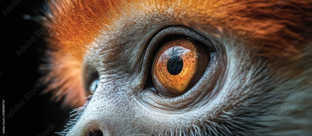 Fototapeta premium Close Up of a Red-Ruffed Lemur's Eye