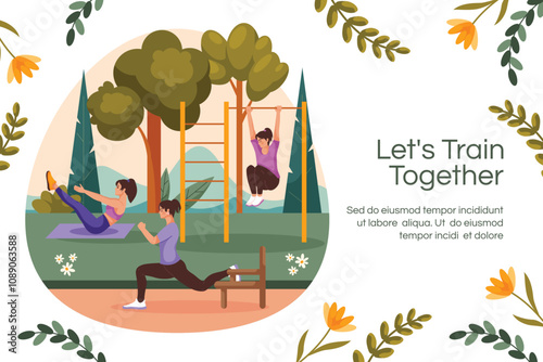 Outdoor Fitness Training Together