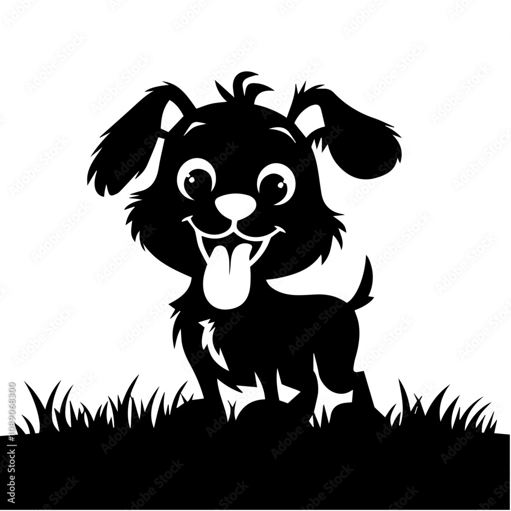 Fototapeta premium A cute playful puppy