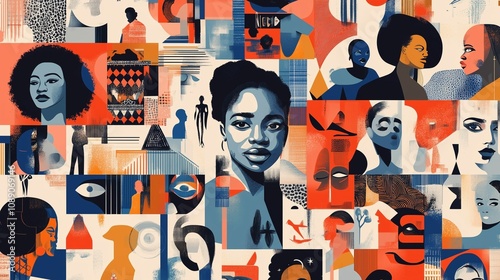 Vibrant collage celebrating diversity and inclusion, showcasing people from various backgrounds in bold, colorful American-inspired artwork.






