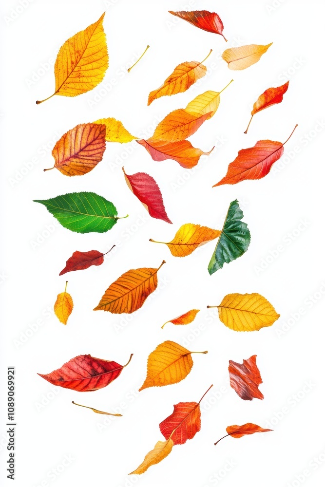 Obraz premium Colorful Fall foliage background. Seasonal theme for greeting card background.