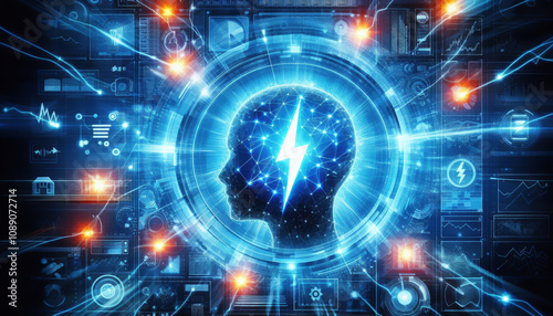 Energy Technology Background, Electricity Technology Surrounding Which Is Charging Energy As Backup Power Illustration