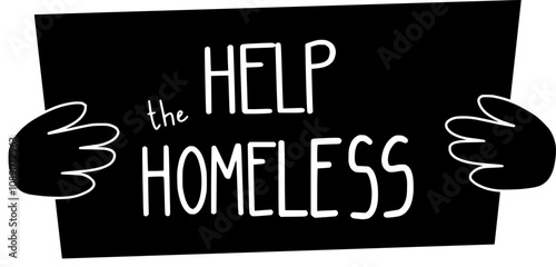 donate illustration food silhouette help logo home icon social outline care charity donation set bread homeless box poor people shape men vector graphic background