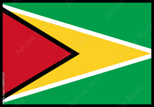 Free Download Guyana Flag rectangle Icon - GFXLoad