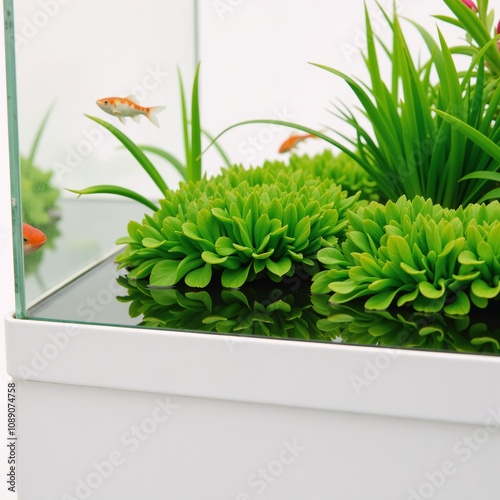 Eco-friendly aquaponics solution for indooroutdoor green living photo