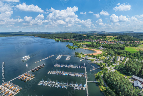 Sommer am Segelhafen von Ramsberg am Brombachsee in Mittelfranken