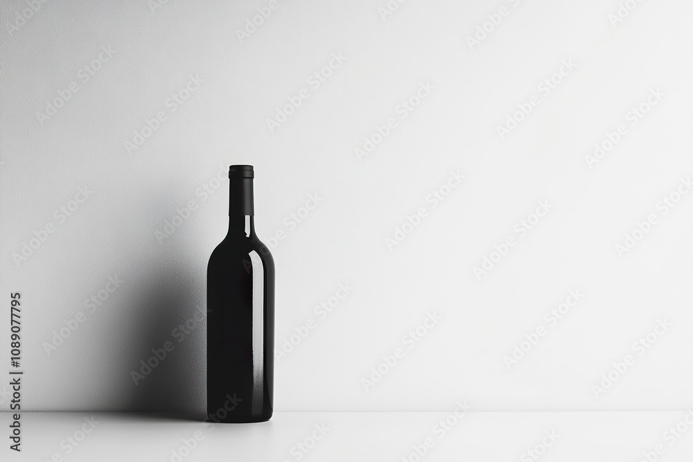 Minimalist bottle setup on a clean backdrop emphasizing simplicity and elegance in design Minimalist bottle setup on a clean backdrop emphasizing simplicity and elegance in design
