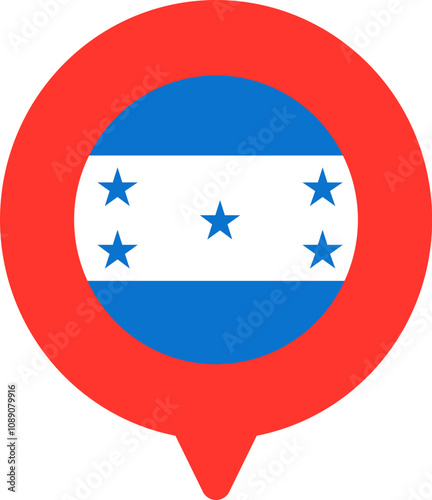 Honduras Flag On Pin Icon Free Download Honduras Flag On Pin Icon - GFXLoad