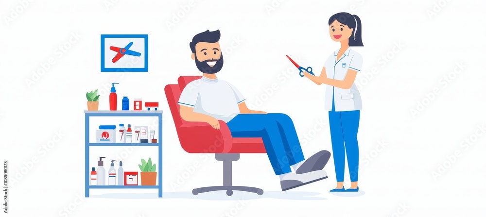 As a man gets tattooed in a salon, a tattooist woman is drawing art on his shoulder. In modern studio, a stylish young man is sitting in an armchair while a tattoo master works on the ink machine. As a man gets tattooed in a salon, a tattooist woman is drawing art on his shoulder. In modern studio, a stylish young man is sitting in an armchair while a tattoo master works on the ink machine.