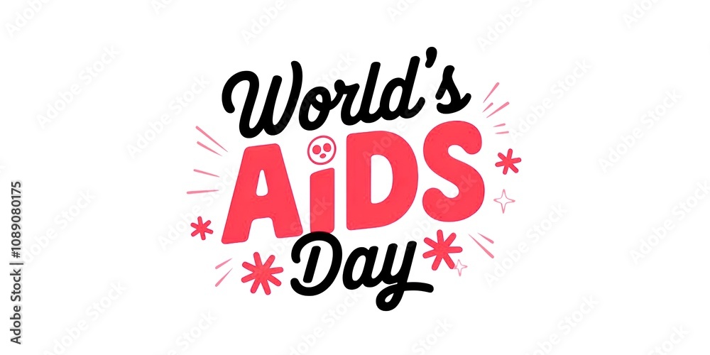 WORLD's AIDS DAY creative banner,minimalistic flat illustration,plain background WORLD's AIDS DAY creative banner,minimalistic flat illustration,plain background
