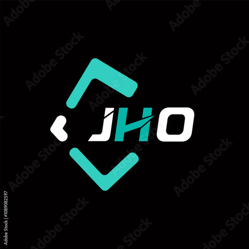 JHO creative minimalist letter logo. JHO unique vector initials alphabet letter logo design