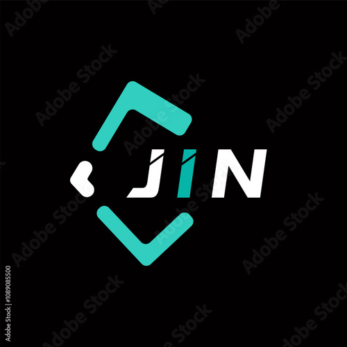 JIN creative minimalist letter logo. JIN unique vector initials alphabet letter logo design