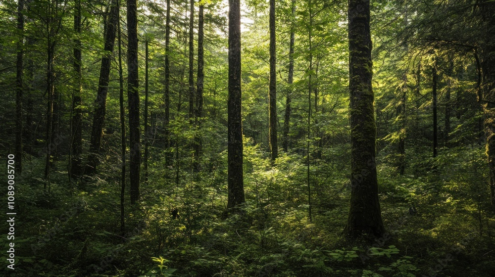 Obraz premium Enchanted Forest: A Serene Escape into Nature's Embrace