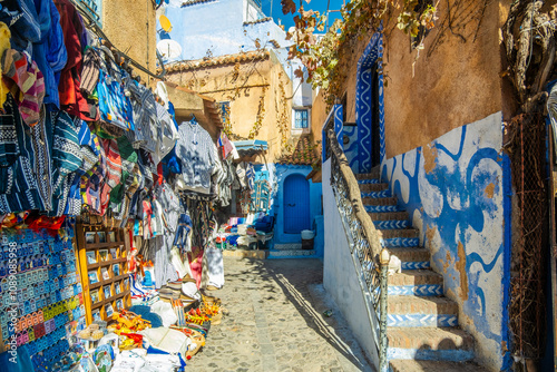 Obraz na płótnie Street Market of Chefchaouen, Morocco in North Africa w salonie