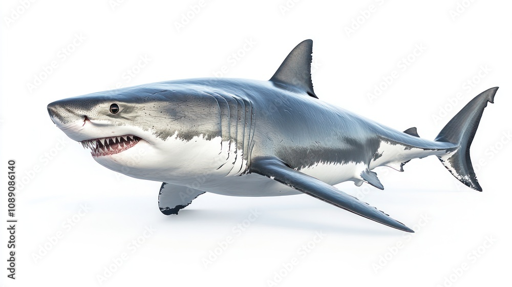 Fototapeta premium Great White Shark: A Powerful Predator