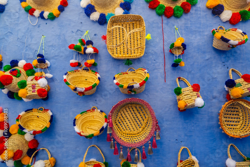 Obraz na płótnie Headwear from Chefchaouen, Morocco in North Africa w salonie