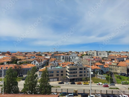 matosinhos portugal Scenic Urban Landscape with Historic Rooftops and Skyscraper Views