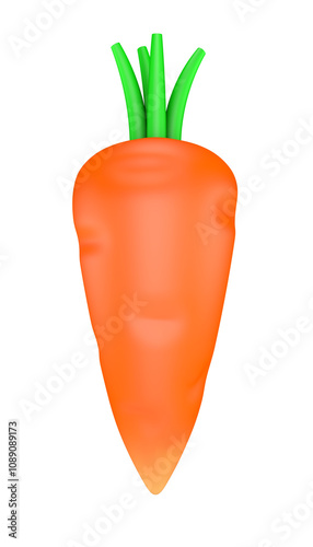 Carrot isolated on transparent background.