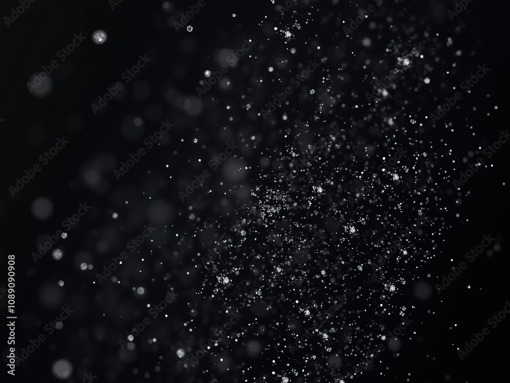 Obraz premium Shimmering dust particles suspended in mid-air, glittery background, glittery fluff, glittering shreds