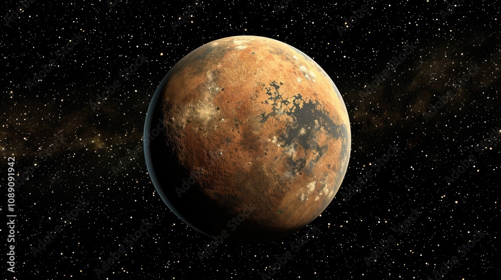 Fototapeta premium huge planet in cosmos sky