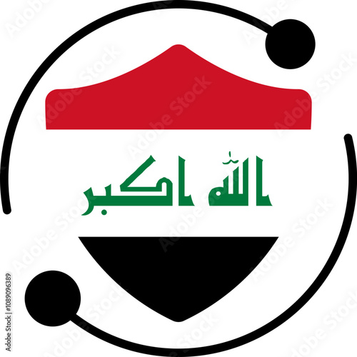 Security Icon in Iraq Flag