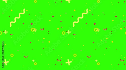 Random Pattern on Green Screen Background Video Loop – Perfect for Keying, Branding, and Creative Projects