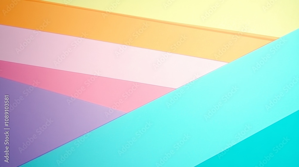 abstract background made from paper cut. Copy space over paper. Bright pastel rainbow color shade tone, paper layer shape are triangle geometric shape, minimal list style abstract background made from paper cut. Copy space over paper. Bright pastel rainbow color shade tone, paper layer shape are triangle geometric shape, minimal list style