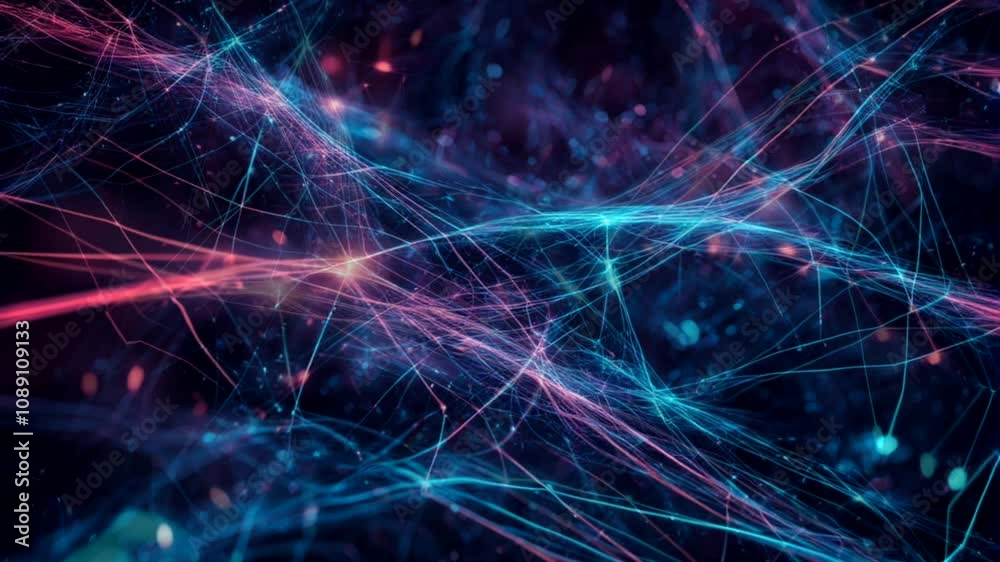 A visually striking abstract image showcasing neon lines and glowing particles, representing futuristic technology and digital connectivity. A visually striking abstract image showcasing neon lines and glowing particles, representing futuristic technology and digital connectivity.