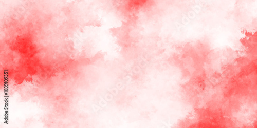 Red watercolor illustration made by hand isolated pastel background, abstract red watercolor background, Red watercolor stains on white paper paint.