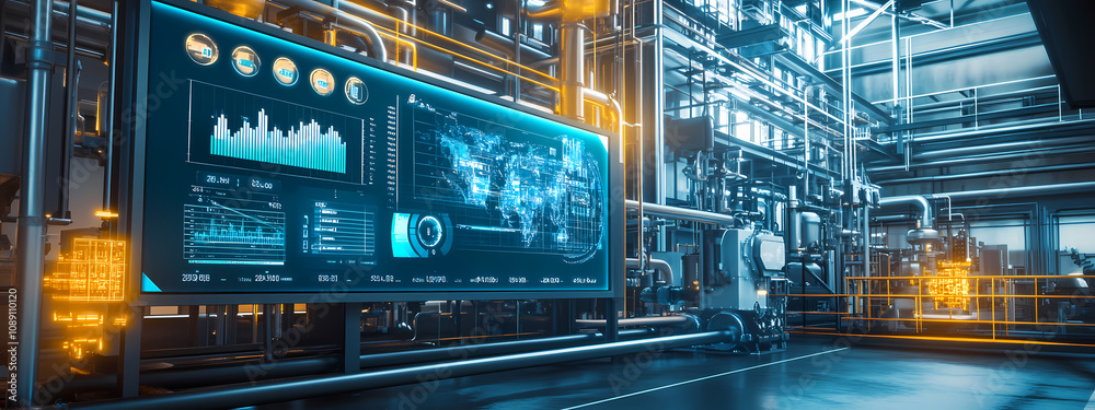 Futuristic Factory Dashboard Futuristic Factory Dashboard