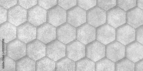 Abstract background hexagon pattern with grunge effect white, gray texture. futuristic geometry pattern honeycomb mosaic white texture design. hexagon minimalist mesh cell texture design.