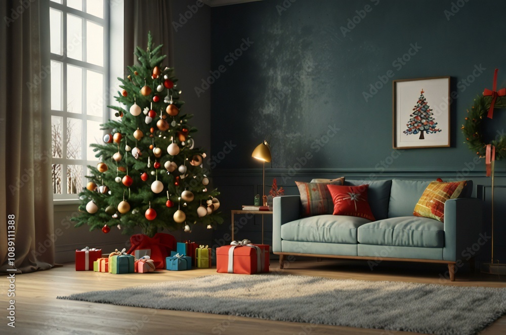 christmas tree in room