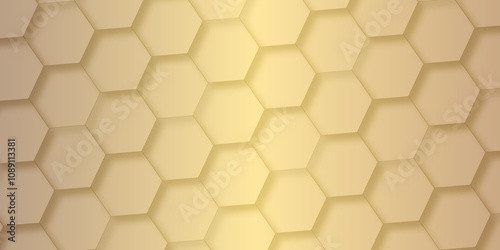 Abstract background yellow hexagon with seamless geometric pattern texture design. futuristic geometry pattern honeycomb mosaic texture design. hexagon grid minimalist mesh cell texture design.