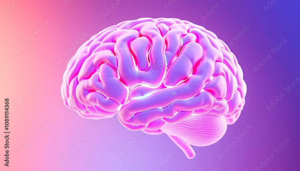 Glowing Brain Symbolizing Innovation and Intelligence Glowing Brain Symbolizing Innovation and Intelligence
