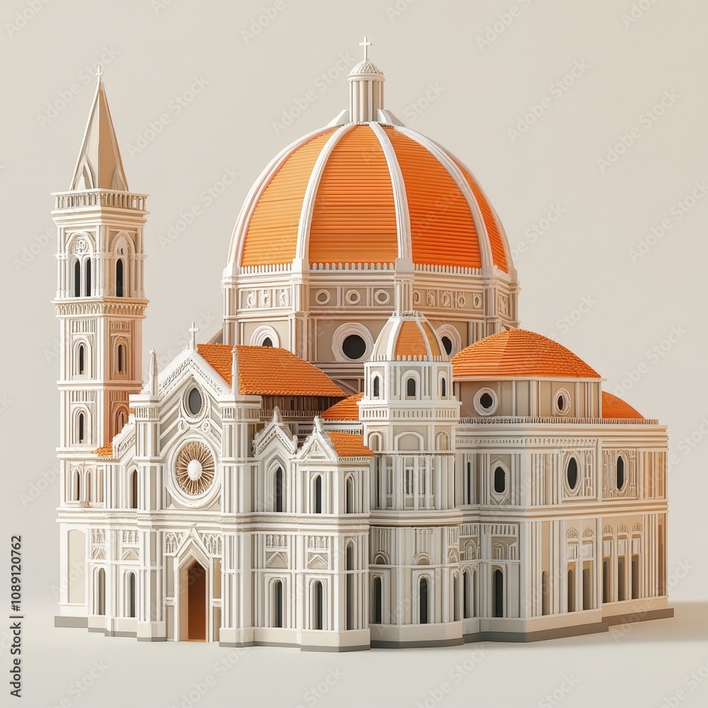 Obraz premium Magnificent Architectural Wonder: The Duomo of Florence