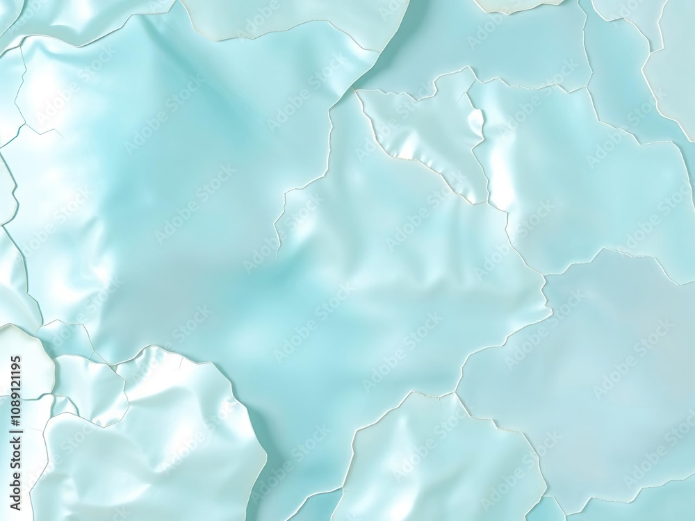 Obraz premium Teal and pale blue hues of mother of pearl, teal, oceanic