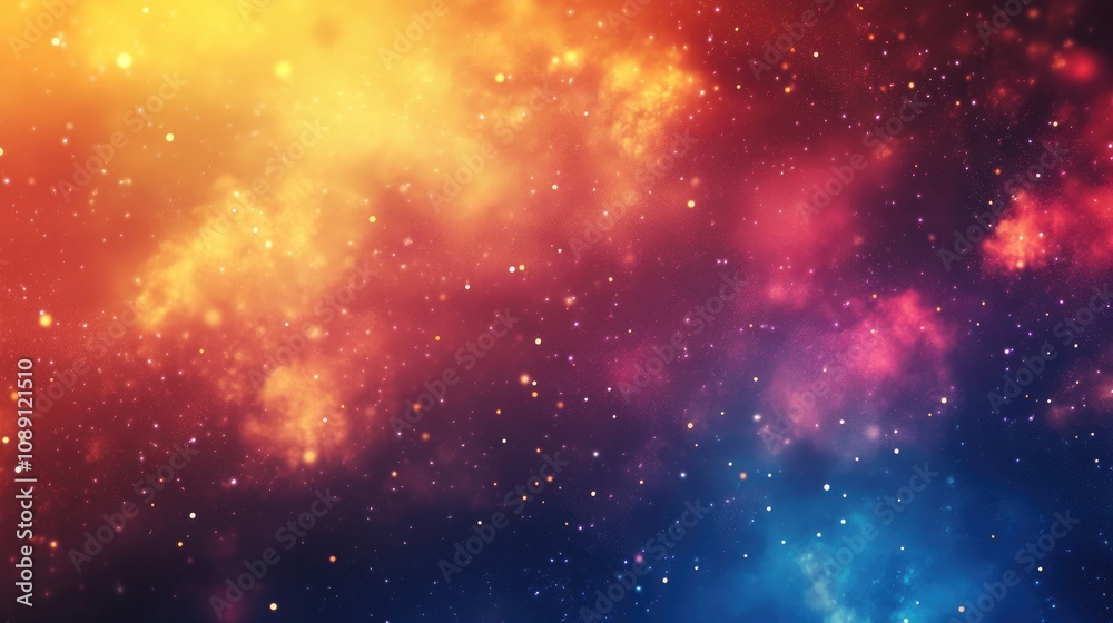 Vibrant abstract cosmic backdrop with brilliant colors and starry details, featuring ample space for text integration and creative design elements. Vibrant abstract cosmic backdrop with brilliant colors and starry details, featuring ample space for text integration and creative design elements.