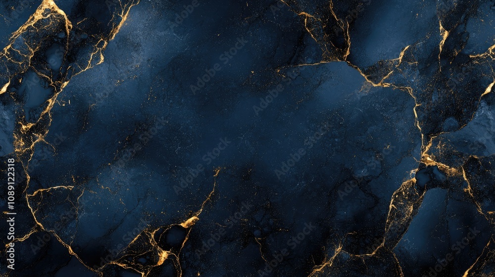 Elegant abstract blue marble texture featuring striking gold accents and dramatic veining, perfect for sophisticated background design. Elegant abstract blue marble texture featuring striking gold accents and dramatic veining, perfect for sophisticated background design.