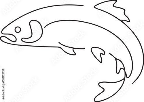 Fish Line Art