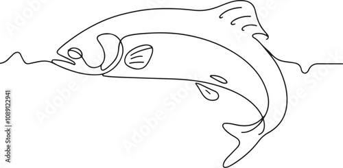 Fish Line Art